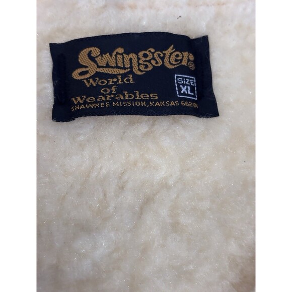 Vintage Ranch Vest Swingster World of Wearables Suede Fleece Lined XL Western - Picture 2 of 7